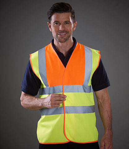Yoko Hi-Vis Two Band and Braces Waistcoat - YK102