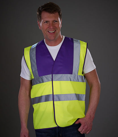 Yoko Hi-Vis Two Band and Braces Waistcoat - YK102