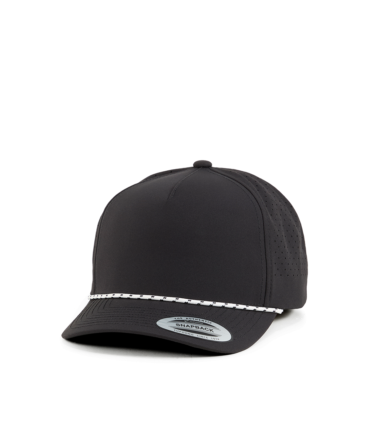 YP Classics 5-Panel Snapback Cap with Perforations and Braided Rope - YP277