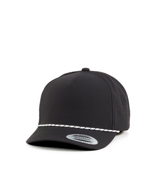 YP Classics 5-Panel Snapback Cap with Perforations and Braided Rope - YP277