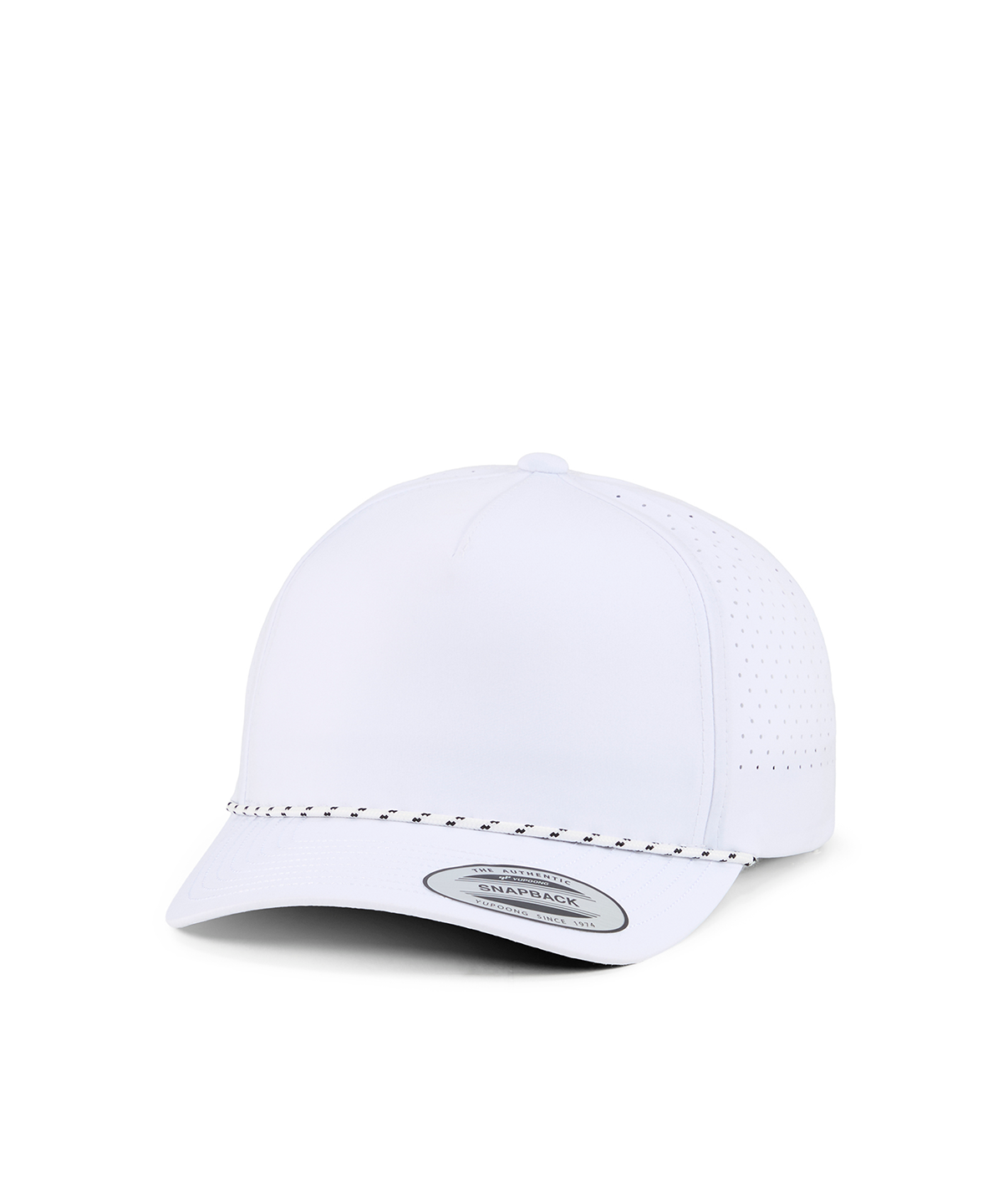 YP Classics 5-Panel Snapback Cap with Perforations and Braided Rope - YP277