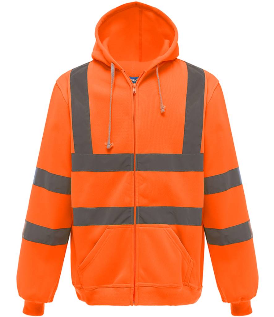 Yoko Hi-Vis Zip Hoodie - YK032